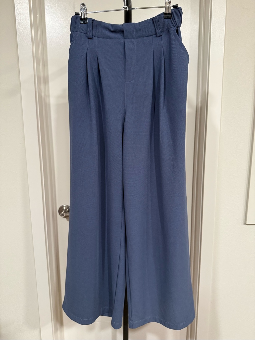 Halara High Waisted Waffle Wide Leg Pants - Grisaille (Brand New)